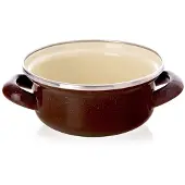 Orion brauner Emailletopf 600ml, 14cm, induktionsgeeignet