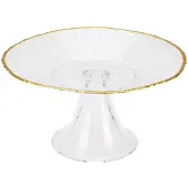 Koopman International Servierplatte mit goldenem Rand – Weiss – 21 cm – 1 Stück