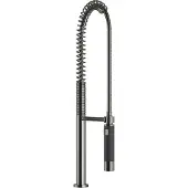 Dornbracht Profibrausengarnitur, runde Rosette, Antikalk-System, 27799970-19, Farbe: Dark Chrome