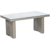 SonnenPartner Residence Dining-Tisch Loungetisch mit Glas 140x80 cm stone-grey