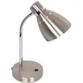 Steinhauer Tischleuchte, Metall, stahl, Spot beweglich, H 33 cm