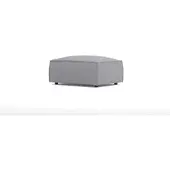 S-Style Möbel HOCKER Zenith Grau Luxusmicrofaser