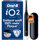 Braun iO Series 2, Erwachsener, Vibrierende Zahnbürste, Tägliche Pflege, Sensibel, Super sensitive, Schwarz, 2 min, Akku