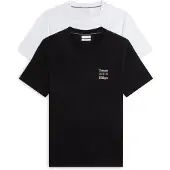 Tommy Hilfiger T-Shirt "2 PACK CHEST GRAPHIC REG TEES", Herren, Gr. XL, schwarz (weiß, schwarz), Jersey, Obermaterial: 100% Baumwolle, regular fit normal, Rundhals, Shirts T-Shirt
