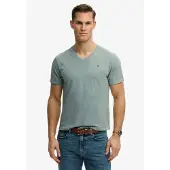 Superdry Rundhalsshirt "CLASSIC COTTON LINEN VEE" Baumwollmischung, relaxed fit aus luftig leichtem Baumwoll-Leinen-Mix