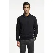 BOSS Sweatshirt, Polokragen und verdeckte Knopfleiste, Relaxed Fit
