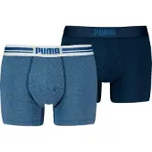 Puma Herren-Boxershorts MEN EVERYDAY PLACED LOGO BOXER 2P 93847604 HELLBLAUE MELANGE Größe: S