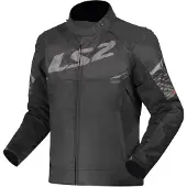 LS2 Helmets LS2 Apex wasserdichte Motorrad Textiljacke, schwarz/dunkelgrau, XL