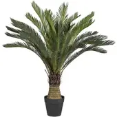 Creativ Green künstliche Pflanze Cycaspalme, 130cm, grün, im Kunststofftopf 28x17,5cm