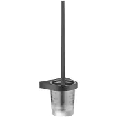 Dornbracht Toilettenbürstengarnitur, Wandmodell, Glas aus Kristallglas, 83900970-33, Farbe: Schwarz Matt