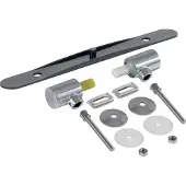 Geberit Scharnier-Set 598016000 mit Absenkautomatik, verchromt, für WC-Sitz