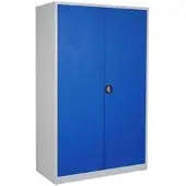 Ceha Stahl- und Aktenschrank PRO 195 x 120 x 42 cm mit Türen in RAL5010 (enzianblau)