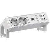 Bachmann Desk2 Alu White 2Xcee7/3 1Xusb A/C 22W 0,2M Gst18