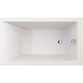 Badland Badewanne Rechteck Capri 100x70 mit Acrylschürze, Füßen und Ablaufgarnitur GRATIS