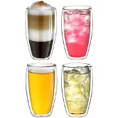 Creano 4er Set Doppelwandgläser s-hoch, 400ml Glas | Gr.: onesize