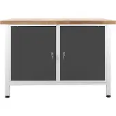 ADB Werkbank lichtgrau, anthrazitgrau 120,0 x 60,0 x 84,0 cm