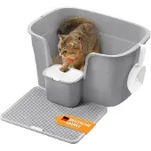 Feandrea katzenklo, extragroße katzentoilette, für mehrkatzenhaushalte