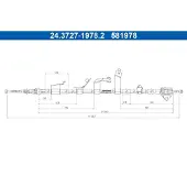 Ate Seilzug, Feststellbremse 24372719782 für TOYOTA