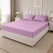 TRAUMSCHLAF Mako-Satin Haustuch Bettlaken 180x280 cm | mauve - lila