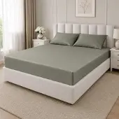 TRAUMSCHLAF Mako-Satin Haustuch Bettlaken 240x280 cm | taupe - braun