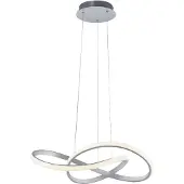 JUST LIGHT LEUCHTEN DIREKT ist eine LED-Pendelleuchte, aluminiumfarben, dimmbar, höhenverstellbar, stufenlos dimmbar 3000K