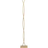 Eglo LED Stehlampe Lasana 4, Design Lampe Wohnzimmer, Standleuchte geschwungen, Metall in Holz-Optik, warmweiß, 143 cm