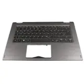 Acer Tastatur inkl. Topcase DE deutsch schwarz/grau Original Grau