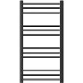 LuxeBath Elektrischer Badheizkörper Sahara 500x800mm Anthrazit gerade Seitenanschluss + Heizstab 300W Thermostat Handtuchheizkörper Handtuchwärmer