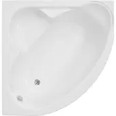 Badland Eckbadewanne Badewanne Standard 130x130 mit Acrylschürze, Füßen und Ablaufgarnitur GRATIS