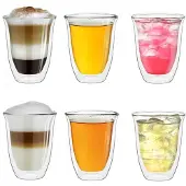 Creano 6er-Set "Thermo-Gläser" DG-V doppelwandig, 400ml Glas | Gr.: onesize