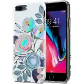 Cadorabo IMD TPU Bunte Blumen & Blätter Cover
