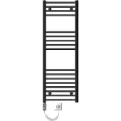 LuxeBath Elektrischer Badheizkörper mit Heizstab 900W 400x1200 mm Anthrazit gerade mit Seitenanschluss