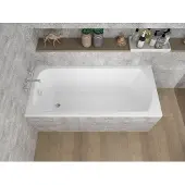 Badland Badewanne Rechteck Classic 180x80 mit Ablaufgarnitur, Füßen und Wannenträger GRATIS