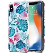 Cadorabo IMD TPU Bunte Blumen & Blätter Cover