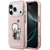 Karl Lagerfeld Etui Karl & Choupette Back MagSafe do iPhone 17 Pro różowy