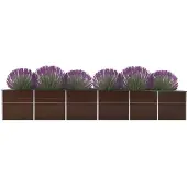 vidaXL Garten-Hochbeet Verzinkter Stahl 480x80x77 cm Braun