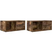vidaXL TV-Schränke 2 Stk. Räuchereiche 60x31x25,5 cm Holzwerkstoff