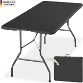 TecTake GmbH Klappbarer Campingtisch Panja, wetterfest, mit Tragegriff - anthrazit 406623