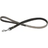 Barry King Smycz skórzana, S: 20 mm / 100 cm, czarna/szara