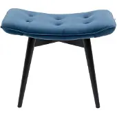 Kare design Hocker Black Vicky Velvet Petrol 46x59cm