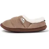 Nuvola . Hausschuhe für Herren Damen rutschfester Sohle warm gepolstert bequem taupe 38-39 - UNVEL