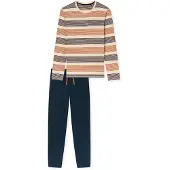 Schiesser Shorty "Casual Nightwear" 2 Rundhalsausschnitt und lange Ärmel, weiche Single-Jersey Qualität