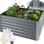 TecTake Hochbeet Salvia aus verzinktem Stahl 120 x 90 x 57 cm