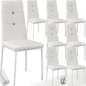 TecTake Set Esszimmerstuhl Julien gepolstert mit Kunstlederbezug 40 x 42 x 97 cm