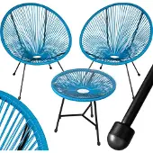 TecTake 2 Gartenstühle Santana mit Tisch