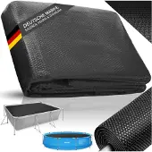 TecTake Pool-Solarfolie rechteckig und selbstschwimmend 366 x 732 cm