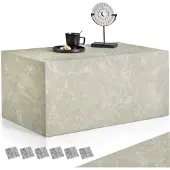 TecTake Couchtisch Lasley inkl. Bodenschoner, Belastbarkeit 45 kg