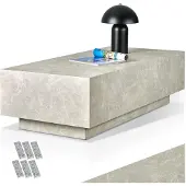 TecTake Couchtisch Lasley inkl. Bodenschoner, Belastbarkeit 45 kg