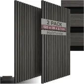 TecTake GmbH Akustikpaneele Sonic Wall Holzoptik - Eiche schwarz 406538