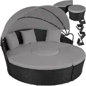 TecTake Rattan Sonneninsel Santorin widerstandsfähig UV-beständig